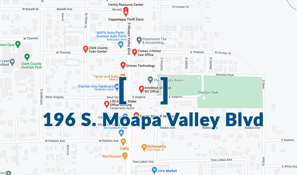 Overton Office Map 196 S Moapa Valley Blvd